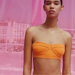 Zara orange bustier
